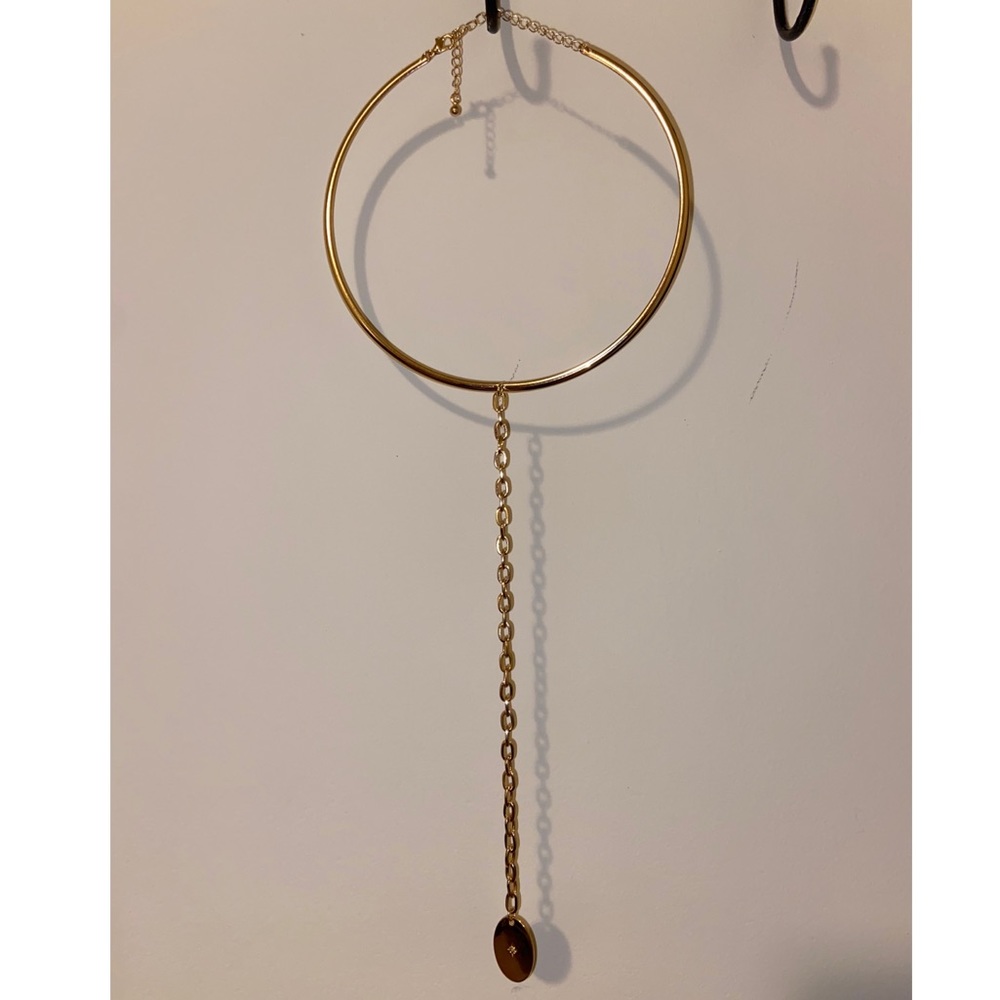 Statement gold necklace